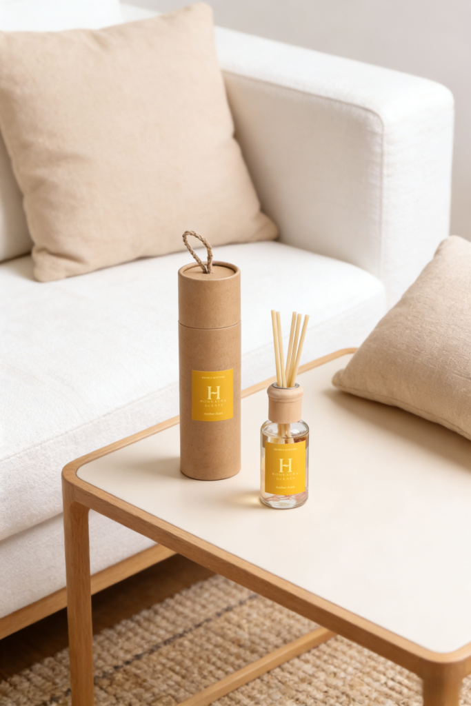 Amber Aura reed diffuser 50ml elegant home fragrance